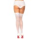 Leg Avenue Stay Up Sheer Thigh Hold Ups White  UK 8 to 14