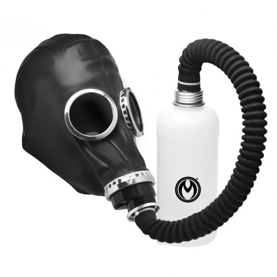 Master Series Dark Inhaler Gas Mask with Bottle