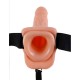 Fetish Fantasy Series 7 Inch Vibrating Hollow Strap On Flesh