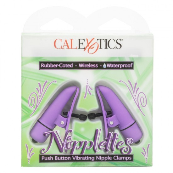 Nipplettes Virbrating Adjustable Purple Nipple Clamps