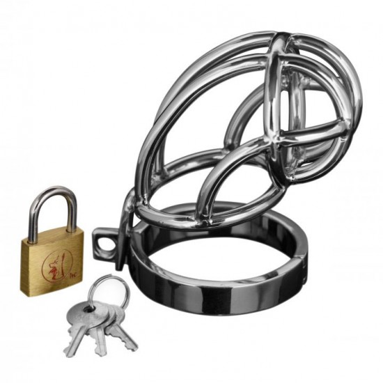 Captus Stainless Steel Locking Chastity Cage